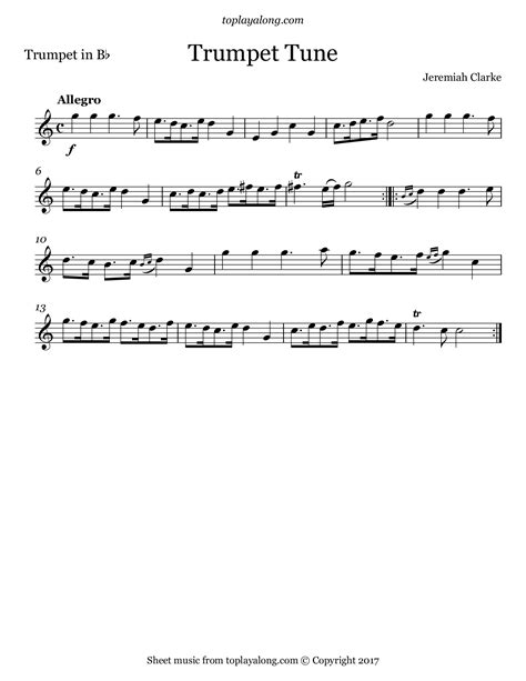trumpet tune purcell pdf